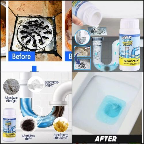 Drain Power Cleaner and Maintenance Enzyme Probiotic Odor remover Drain and Garbage Disposal Cleaner Flush Away Grease Soap Scum Lemon scent Septic safe