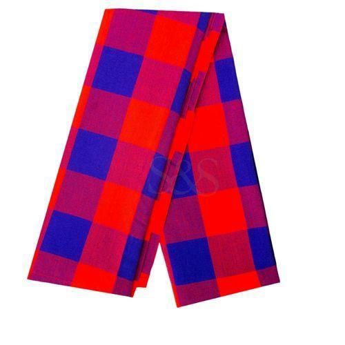 Beautiful Masai Shuka Scarf Leso with bright vibrant pattern