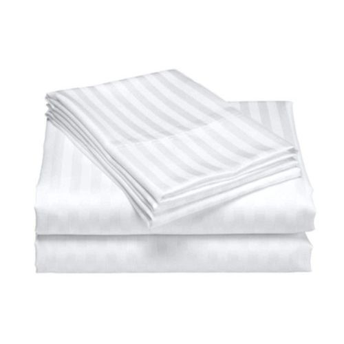 6 PC,satin Stripped Bedsheet Set