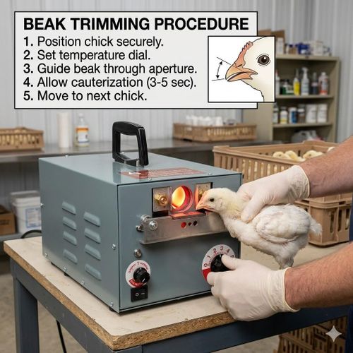 Heavy-Duty Electric Automatic Poultry De-beaker with Temperature Control