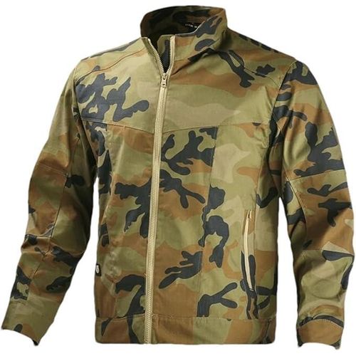 Outdoor Hiking Bomber Jacket – Water-Resistant Camo Safari Windbreaker