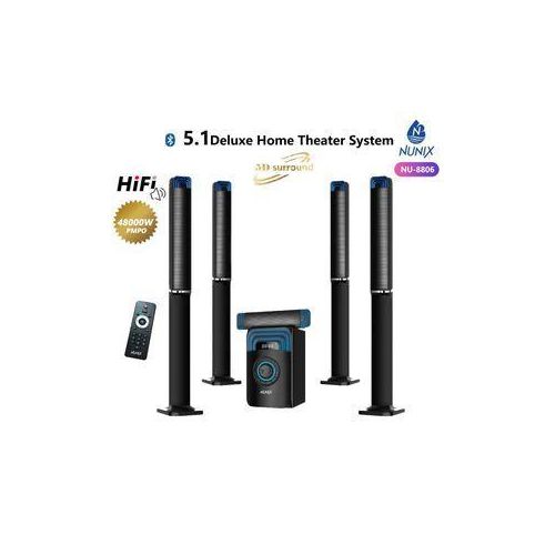 NU-8806 5.1 Deluxe Home Theater System – Bluetooth, FM, USB-1 year warranty