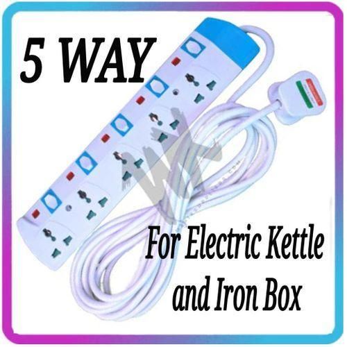 Power King Heavy Duty // Power Extension Cable For Oraimo Chargers,,5 Way