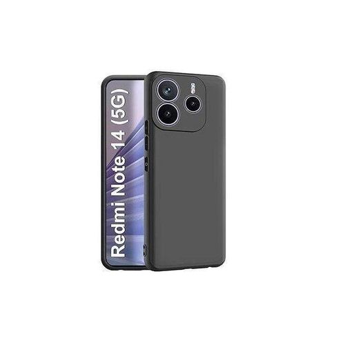 Soft Silicone Back Cover for Xiaomi Redmi Note 14 4G - Black, anti-fingerprint, anti-scratch, durable silicone case