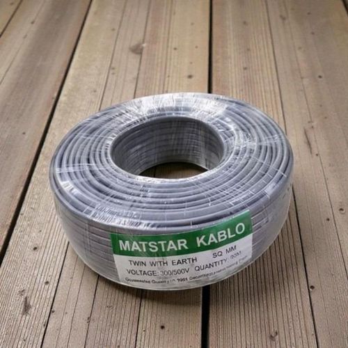 High Durability 2.5MM Twin With Earth Flat Electrical Wiring Cable 90M Strong Build
