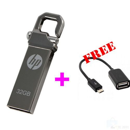 32GB Metallic Flash Disk Pen Drive With Free OTG