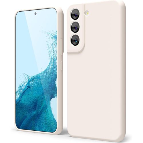 Soft Silicone Slim Fit Cover Anti-Scratch Shockproof Case for Samsung Galaxy S22 - Beige Nude