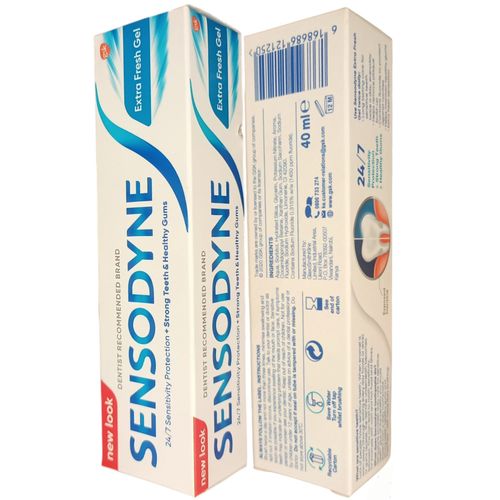 Extra Fresh Gel TOOTHPASTE 247 SENSITIVITY PROTECTION Strong Teeth Healthy Gums cf