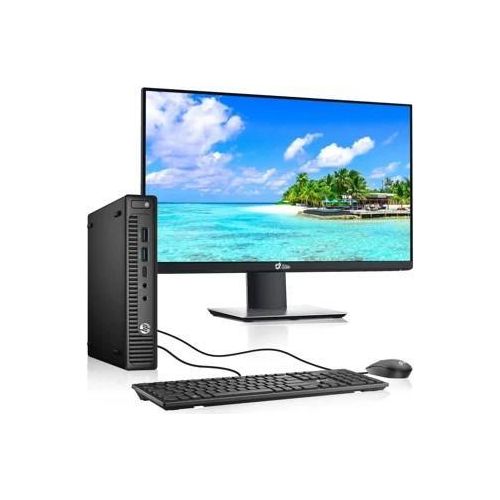 Refurbished 600 800 G1 4th Gen Mini PC Tiny Desktop - Intel Core i5 8GB RAM 500GB HDD 19 Monitor Windows 10 Pro Mouse Keyboard