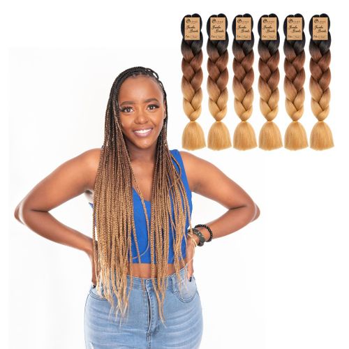 6 packs C14 Ombre Braid Ombre Braiding Hair Caramel Jumbo Braid
