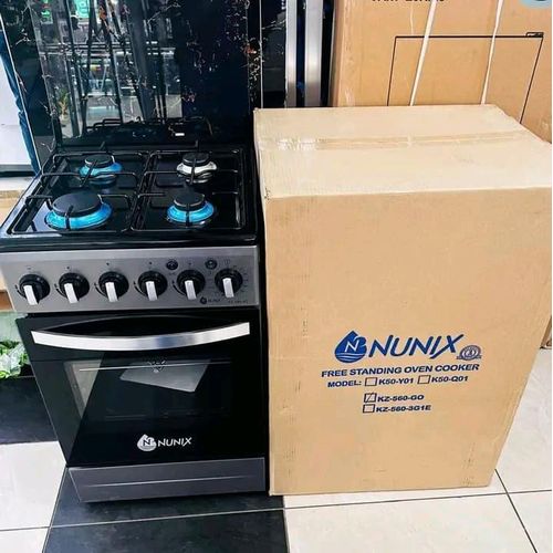 Full Gas 4 Burner Free Standing Cooker With gas Oven with Jet - silver