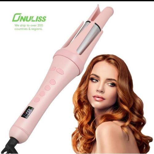Automatic Curling IronProfessional Automatic Hair CurlerCeramic Tourmaline Curl Wand BarrelRotating Curling Iron4 Adjustable TempsDual Voltage Anti-Scald Self Curling Wand Auto Timer