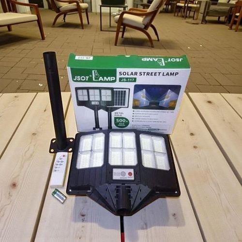 Inbuilt Battery Large Capacity power system with long term reliability and high performance illumination for outdoor security needs 500W Watts Outdoor Security Motion Sensor Led Solar Street Light Lamp