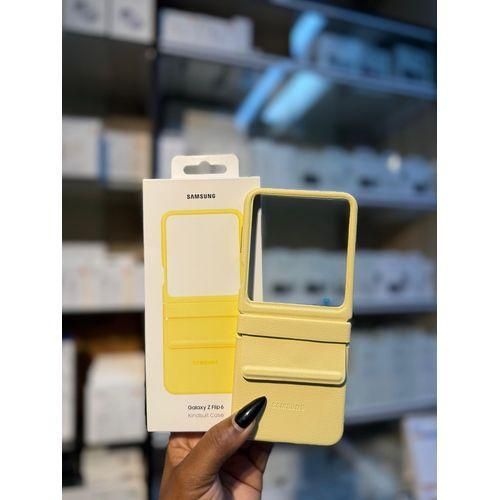 Galaxy Z Flip 7 FE Faux vegan Leather/Kindsuit Hinge Protector, Soft Inner Lining Case/cover