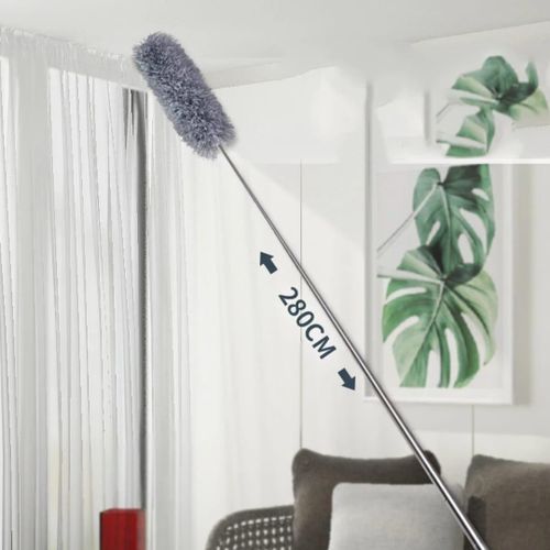 Multifunctional Long handle Dust ceiling curved dust brush home window cleaner brush