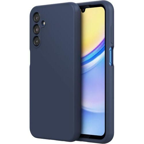 Samsung Galaxy A15 5G Liquid Silicone Phone Case with Camera Protection Soft Interior Anti-Scratch Shockproof Cover, Navy Blue