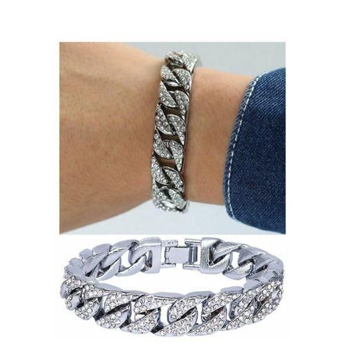Wrist Chain Rhinestone Cuban Iced Chain