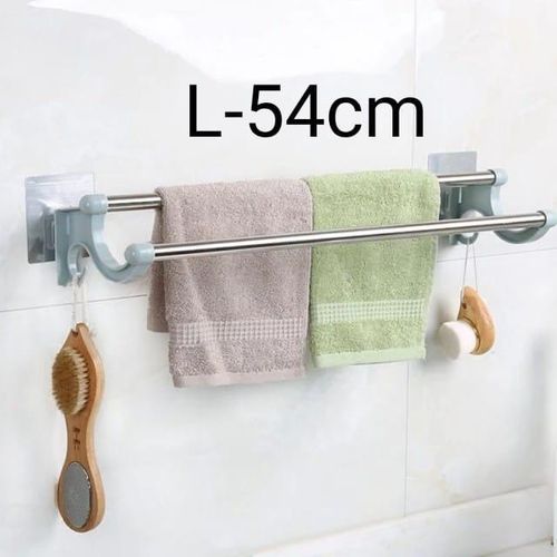 54cm Self Adhesive Double Pole Towel Holder