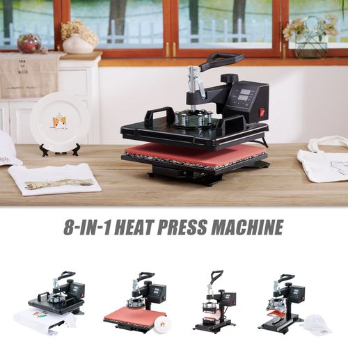 8 In 1 Sublimation Printing 38x29cm 360 Degree Swivel Dual Digital Control