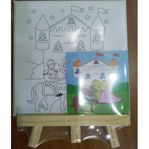 Artist Wooden Easel Stand 30CM EASEL+20x20CM CANVAS
