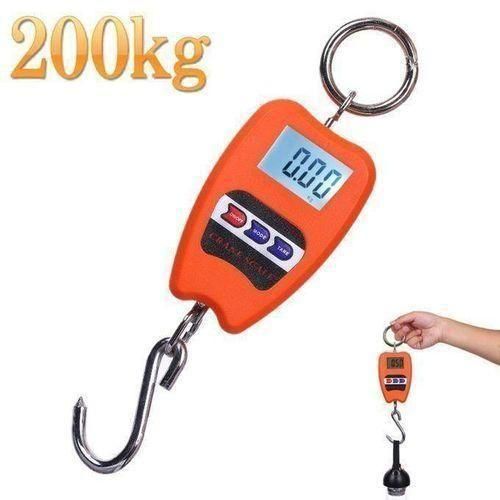 200kg Digital Hanging Scale - Portable Crane Scale with LCD Display, Heavy-Duty Hook for Meat, Fishing, and Butchery