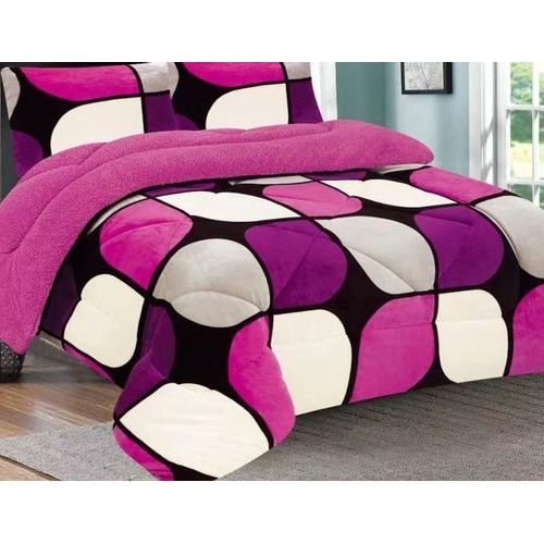 1PC Woolen Duvet Blanket 4*6 5*6 Soft Warm Microfiber Bedding Set-Pink