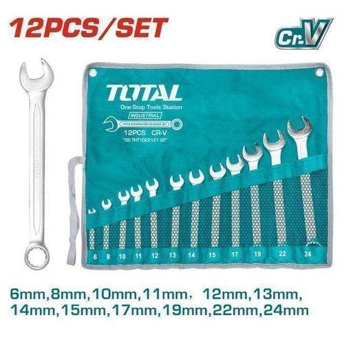 THT1022121 12 Pcs combination spanner set Size:6-24mm