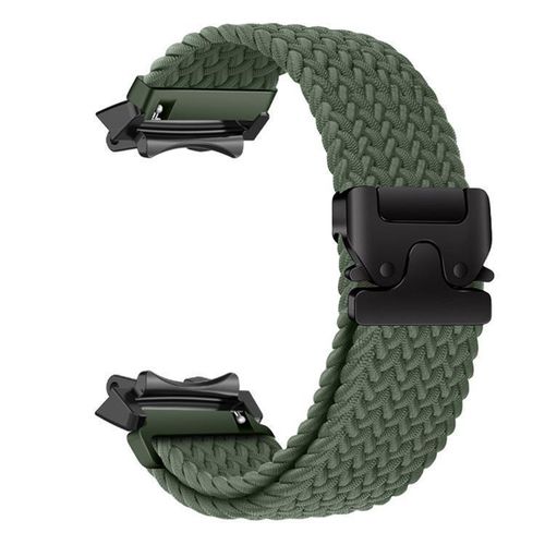 T-Rex 3 Parachute Buckle Elastic Nylon Braided Quick Release Watch BandSTRAPgreen
