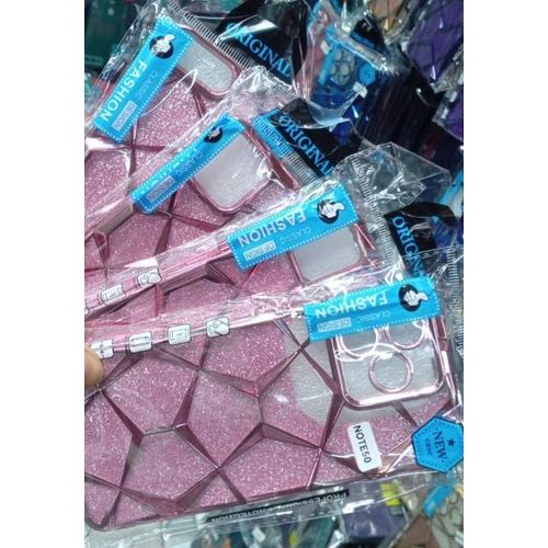 Classic Fashion Glitter Axe Series Case – Soft Silicone, Shockproof & Stylish Protection for Redmi Note 50 – Pink Edition