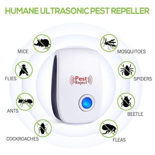 Ultrasonic Electronic Pest Repeller With Night Light Insect Mosquito Killer Bug Zapper Non-toxic Safe Home Mosquito Repellent For Mice Mosquitoes Ants Spiders Cockroaches Repelling WHITE