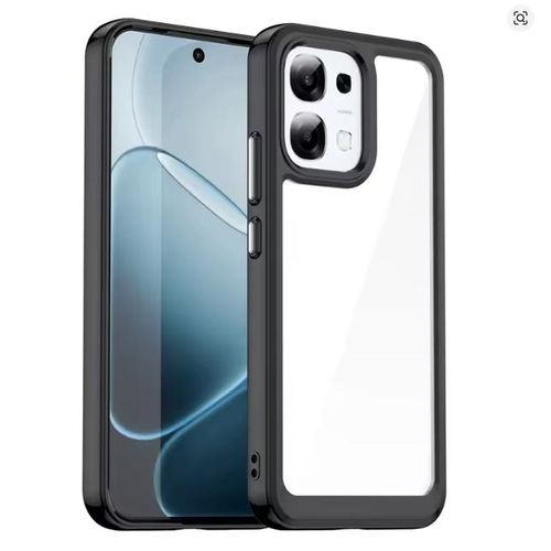 A6 PRO Transparent, Clear and Colorless with Black Edges New Skin Unique and Stylish Comfortable Grip Phone Case/ Cover