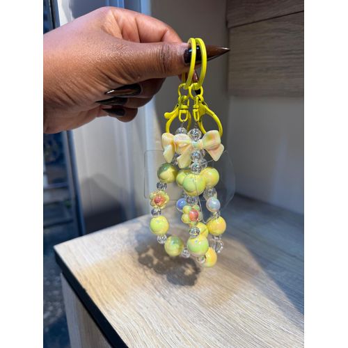 Phone Anti-losttheft Lanyard Key Short Wrist Pendant Colorful Round Bead Pendant Womens Hand-held Chain Mobile Phone Lanyard