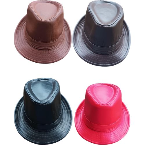 Hunters Adjustable Hat For Men - Summer Beret Cap Synthetic Leather bc