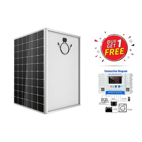 250W Solar Panel 250 W Monocrystalline All Weather Solar Panel + Free 30A Solar Charge Controller