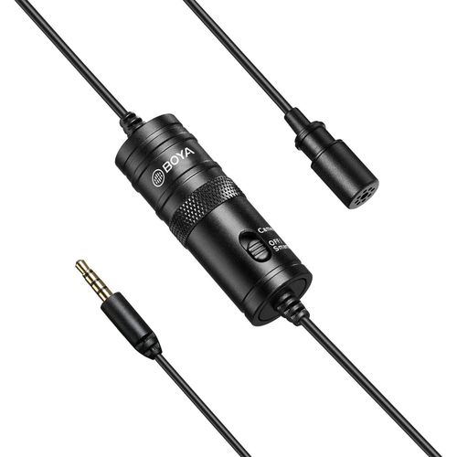 BOYA BY-M1 3.5 mm Mini Mobile Phone Studio Recording Camera Clip Microphone for Camera Smartphone