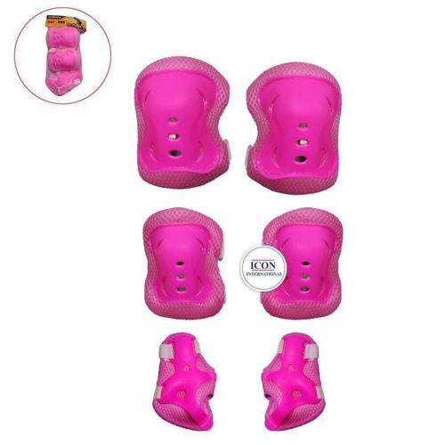 Full Protection Pink Skating Cycling Guards with Knee, Hand and Elbow Pads