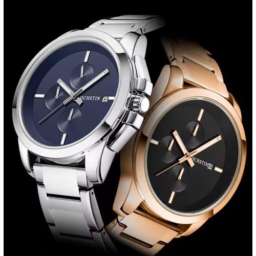 Luxury OCHSTIN 6059 Men’s Watch – Durable Stainless Steel with Modern Chronograph Design - Gold