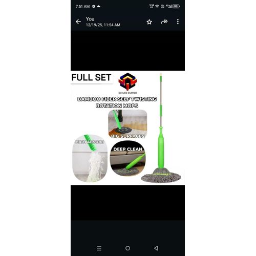 New Upgrade 144cm Pocket Wringing Mop – Self-Twisting High Absorption Cleaning Tool