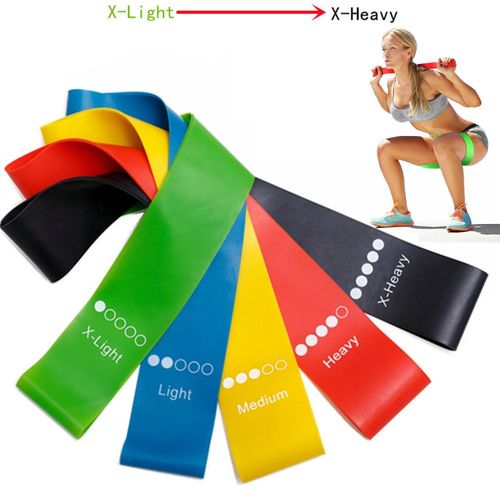 Resistance Bands for Working Out, Exercise Bands Resistance Bands Set with 5 Resistance Levels, Multi-Colored Workout Bands for Indoor & Outdoor Fitness, Leg Strength Training, Yoga