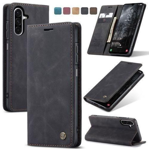 Case/Cover For Samsung Galaxy A17 (4G/5G) Suede PU Leather Wallet Case Flip Folio Stand View Shock-proof Book Matte PU Cover With Card/Cash Slots Kickstand Magnetic Closure