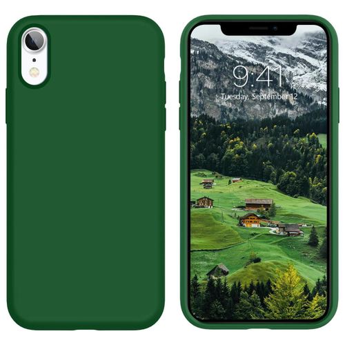 Soft Silicone Slim Fit Cover Anti-Scratch Shockproof Case for Apple iPhone XR - Teal Green