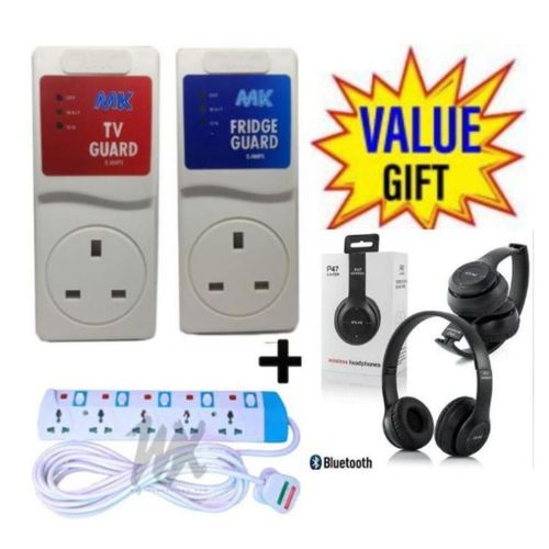 Fridge Guard+TV Guard+5 Way Power Extension+P47 Headphone