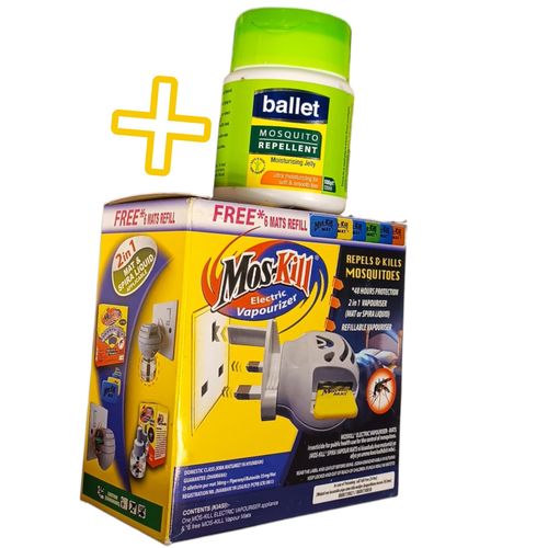 Mosquito Repellent Jelly MOISTURIZING SOFT & SMOOTH + Mos-Kill Mat KILLER ELECTRIC 2 IN 1 WITH Free MATS nk