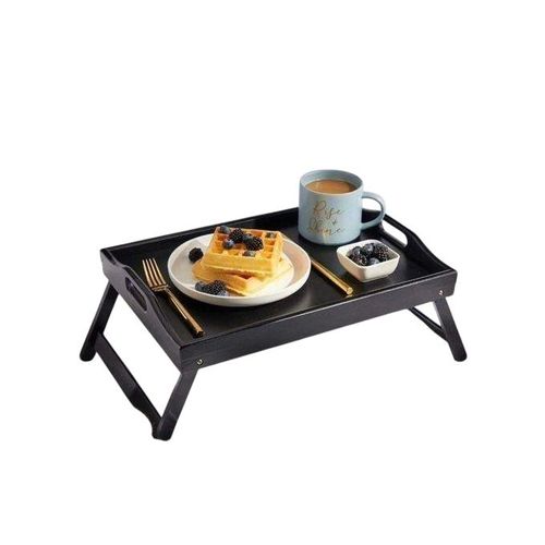 Breakfast in bed or Portable Foldable Bamboo Tray