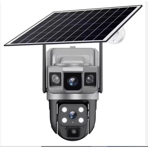 Dual Lens 4G or Wi-Fi Solar Camera 6MP Battery Powered Wireless Waterproof Network CCTV 4G or Wi-Fi Solar Camera
