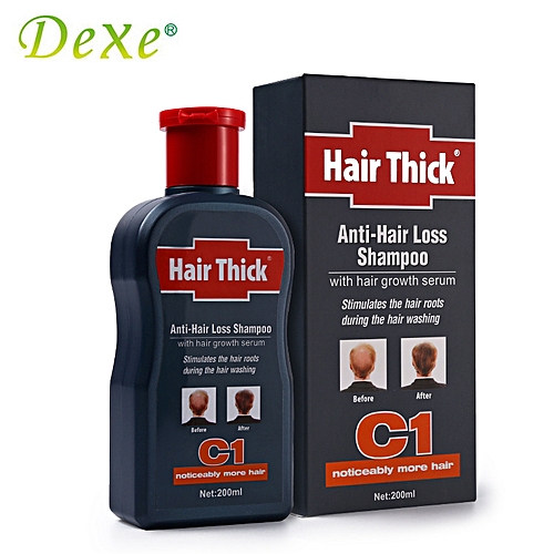 Anti Hair Loss Shampoo Thick Hair C1 With Hair Growth Serum Dexe Unisex 200ml