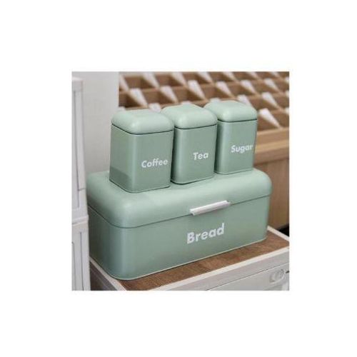 Unique and elegant bread storage bin with 3pcs canisters