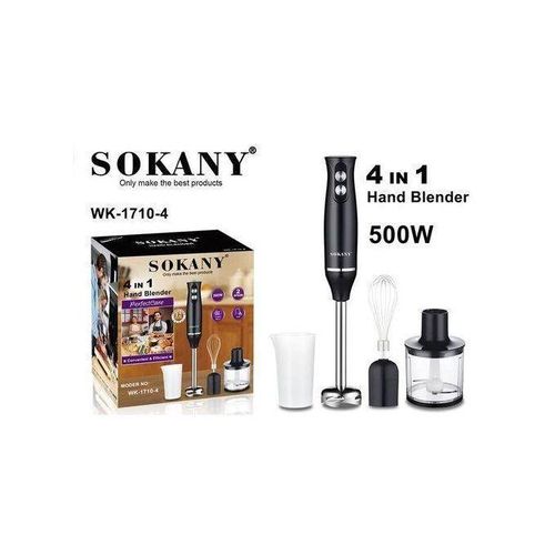 Sokany 4 In 1 Hand Blender Electric For Mixing, Soup, Whisk