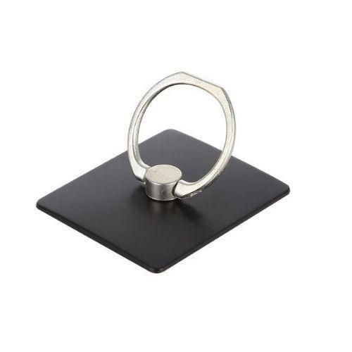 SMART PHONE METALLIC BUCKLE RING HOLDER - BLACK