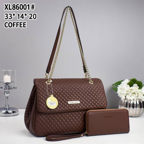 2 in 1 official ladies shoulder leather handbag